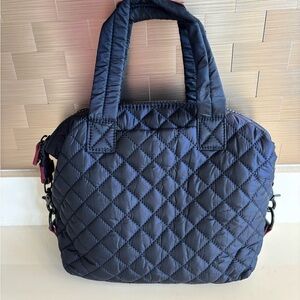 Quilted Bag with Removable Strap Navy
